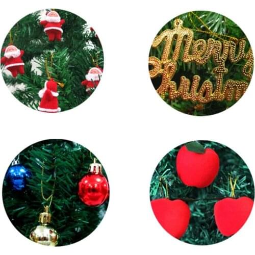 45/60cm LED Artificial Christmas Tree with Pinecone Santa Bow Ribbon Ornaments New 2020