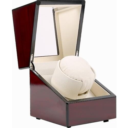 Storage Box Case Holder Watch Winder Board Wood Chain Motor Shaker Automatic Single Saint Finding Display
