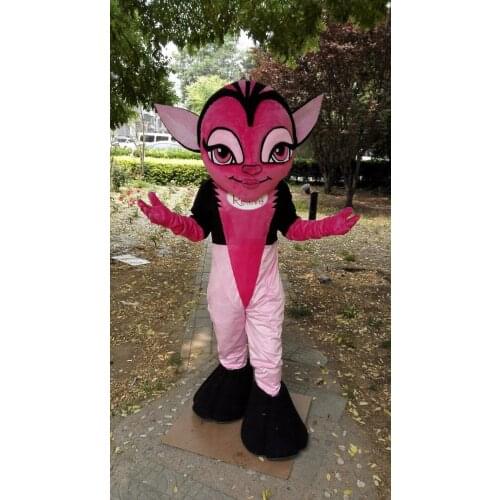 Pink Deer Mascot Costume Suit Cosplay Party Game Dress Outfit Clothing Advertising Interesting Apparel Cartoon Character Clothes