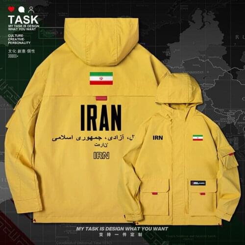 Iran Islam Moslem Muslin IRN men jacket hooded nation flag long sleeve for men casual clothing fashion new top clothes autumn