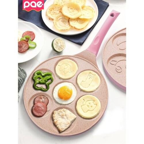 7 hole multifunctional breakfast pot Waffle frying pan Multifunctional non-stick pan Omelette mold Breakfast machine cookware