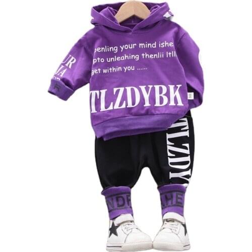Fashion Baby Clothes Autumn Children Sweatshirts Boys Sport Hoodies Pants 2Pcs/set Toddler Costume Girls Clothing Kids Tracksuit