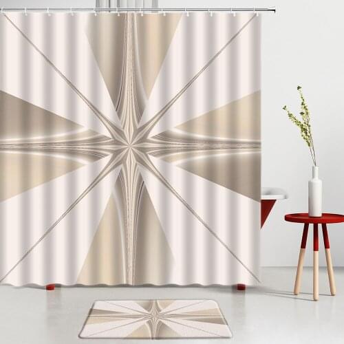 Geometry Pattern Shower Curtains Set Bohemia Bathroom Rugs Entrance Door Mat Bath Mats Room Decoration Screen Non-Slip Carpet
