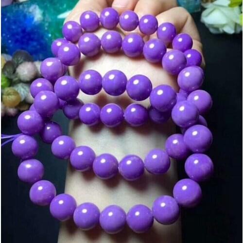 Natural Phosphosiderite Purple Gemstone Bracelet AAA 10.8-10mm Free Shipping fine jewelry
