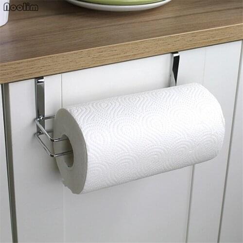 NOOLIM Kitchen Paper Holder Hanger Tissue Roll Towel Rack Bathroom Toilet Sink Door Hanging Organizer Storage Hook Holder