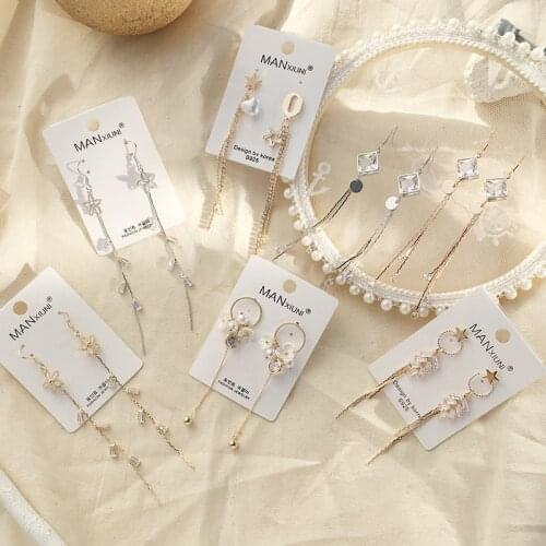 2020 New flower handmade bohemia boho earrings women fashion long hanging earrings crystal female wedding earings party jewelry