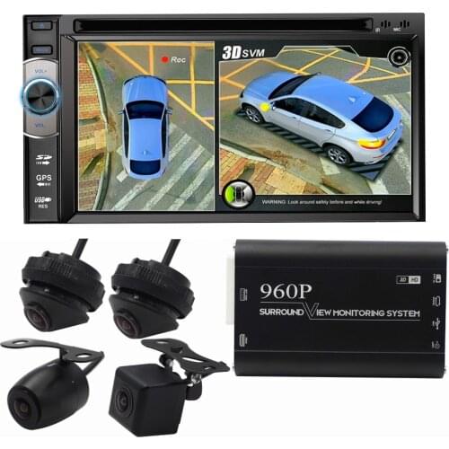 New 360 3D Car Surround View System Auto Bird View Panorama DVR System 4 Camera HD 1080P Car DVR Recorder 3D Parking Assistance