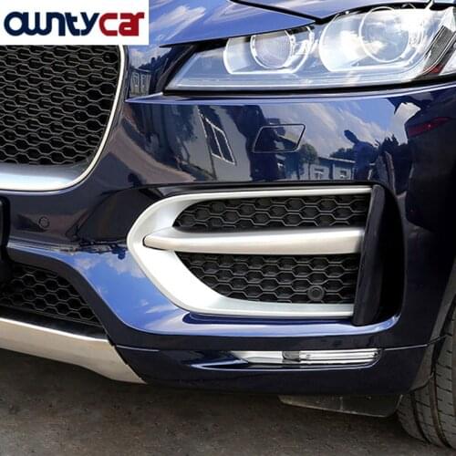 For Jaguar F-Pace F Pace R-Sport X761 2016-2018 Car ABS Front Fog Light Lamp Cover Trim Accessories