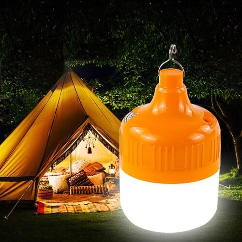 DC5V Chargeble LED Lamp Bulb Portable Rechargeable Emergency Light Bulb 20W 40W 60W 80W For Night Market Tent Camping Hiking BBQ