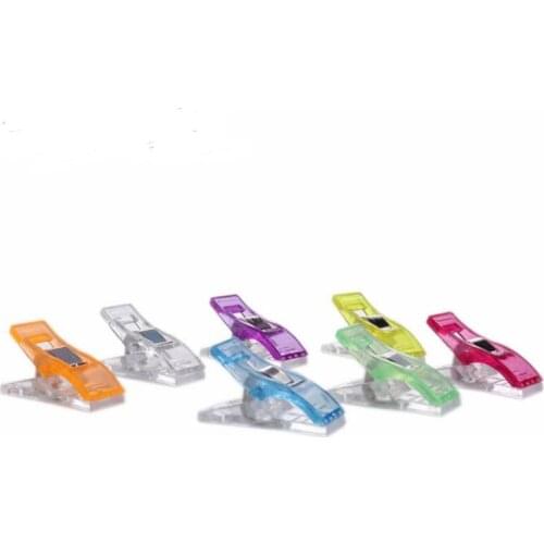 10 Colors Plastic Wonder Clips Holder for DIY Patchwork Fabric Quilting Craft Sewing Knitting