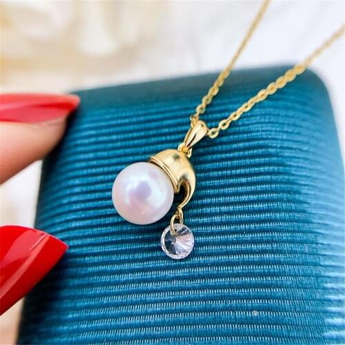 1PCS S925 Sterling Silver Pearl Tray Charm Connector Bail Pendant Clasp DIY Necklace Jewelry Making Accessories