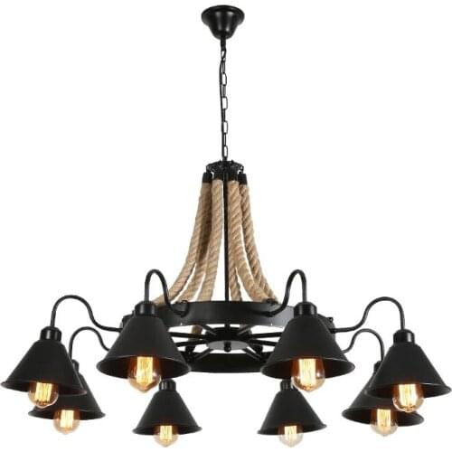 American Chandelier Rural Loft Iron Retro Industrial Wind Restaurant Bar Clothing Store Hot Pot Internet Cafe Boat Chandelier