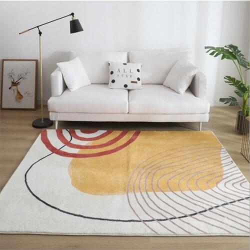 Nordic Thick Cashmere Pattern Carpet For Modern Living Room Coffee Table Floor Mat Childrens Bedroom Bedside Rugs Balcony Mats
