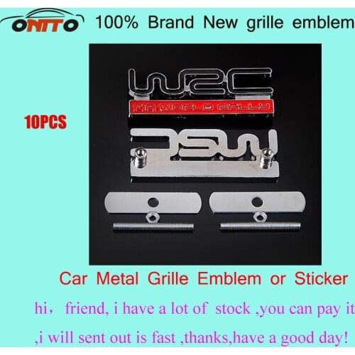 Special Link 10PCS WRC 3D Metal Front Hood Grille Grill Emblem car badge sticker car Emblem