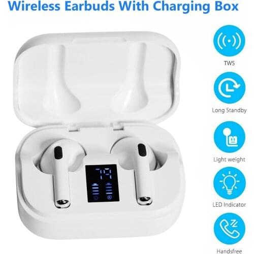 LED Digital TWS Mini Waterproof Sport True Wireless Stereo Noise cancelling Bluetooth Earphone Wireless Earbuds