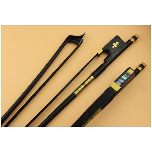 High class black Carbon fiber 4/4 cello bow Copper Mounted, Cello parts black Horsehair