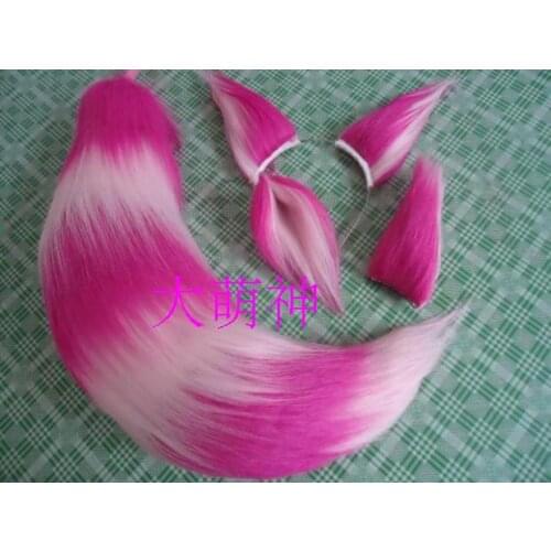 Japan Anime Spice and Wolf Holo Fox Holo Fox Kamisama Kiss Hajimemashita Pink Tail Ear Custom Halloween Cosplay Prop