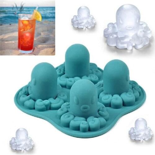 1pcs Creative Octopus Shape Ice Cube Maker DIY Ice Cube Tray Chocolate Mold Bar Party Whiskey Wine Ice Cream Home Kitchen Cocina
