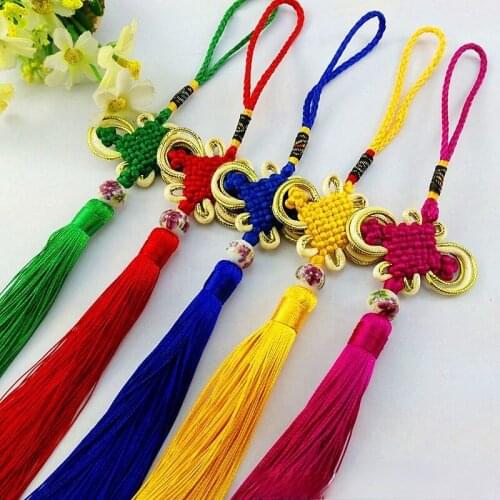 2pcs Chinese Knot Phnom Penh Tassel Silk Fringe Flower Tassel Trim Decorative Garment for Curtains Home Decoration Accessories