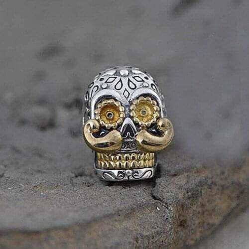 925 Sterling Silver Skull Skeleton Men Women SINGLE Stud Earring Gift A1390