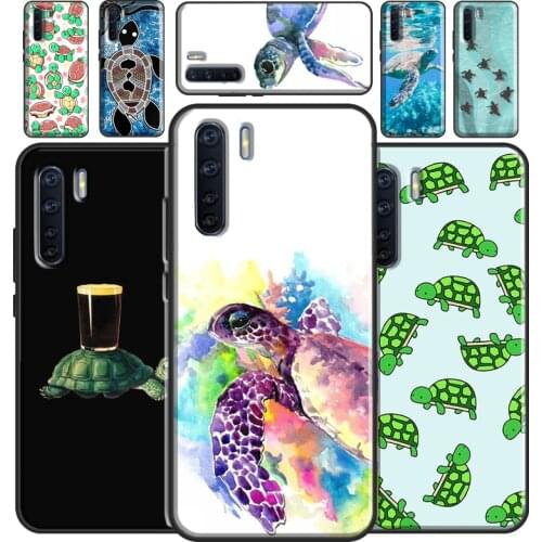 Sea Turtle Swimming Case For OPPO A5 A9 2020 A31 A53 A52 A72 A15 A83 A91 A93 A1K A5S Find X3 Pro Reno2 Z Cover