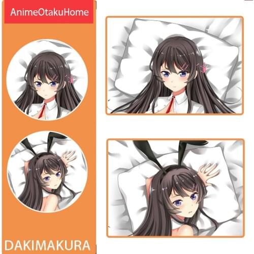 Anime Rascal Does Not Dream of Bunny Girl Sakurajima Mai Throw Pillow Cover Hug Pillowcase Otaku Bedding Dakimakura Pillow Case