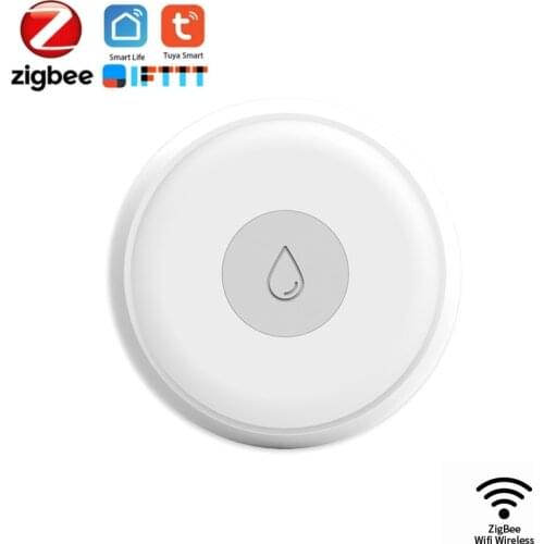 Tuya Zigbee Smart Home Water Leak Sensor Wireless Flooding Detector Water Leakage Detection Alert Water Level Overflow Alarm