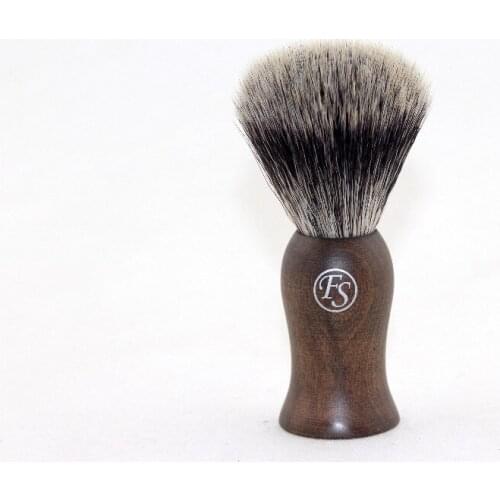 FS-#SYF20-FEW37, Faux Finest Synthetic Fiber Shaving Brush with Faux Ebony wood Handle, Knot 20mm+FREE STAND+FREE SHIPPING