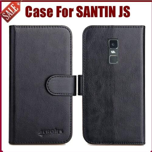 Hot Sale! SANTIN JS Case New Arrival 6 Colors High Quality Flip Leather Protective Cover For SANTIN JS Case Phone Bag
