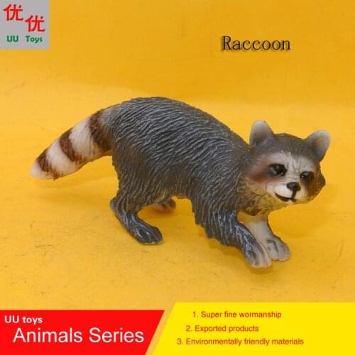 Hot toys: Walkin Raccoon(racoon, coon, Procyon lotor, ringtail) Simulation model Animals kids toys children educational props