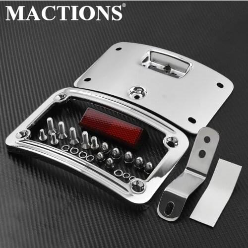 Motorcycle License Plate Mounting Frame Kit For Harley Softail Heritage Springer Classic FLSTSC 05-07 Softail Deluxe FLSTN 05-14