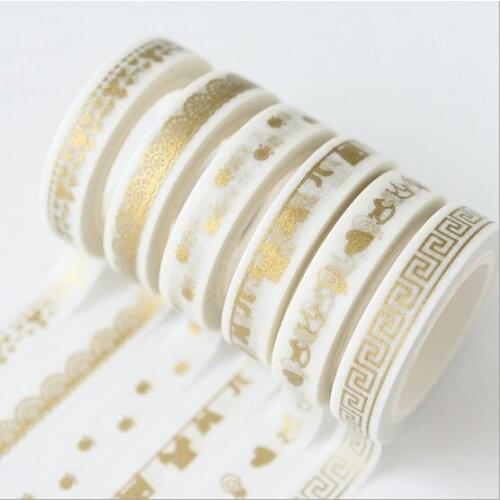 60pcs Christmas Washi Tape Decoration Gold Sticker Tape Decorative Masking Tape Diy Album Diary Stationery Narrow Dividing Line