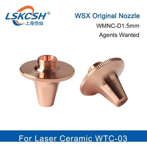 LSKCSH 20Pcs/Lot Hans WSX Original Single Layer Nozzle WMNC-D1.5mm For WSX Mini Laser Cutting Head Ceramic WTC-03 Wholesale
