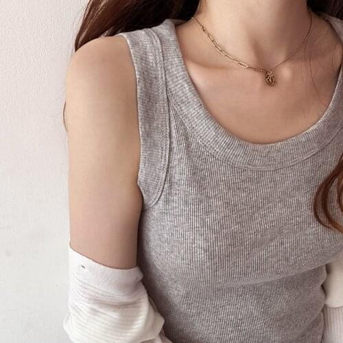 Summer Women Slim O-Neck Simple Camisole Tops Undershirts Female Bodycon Tanks Sleeveless Basic Solid T shirts DX902