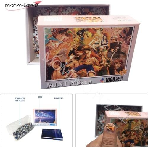 MOMEMO ONE PIECE 1000 Pieces Cartoon Puzzles for Adults Wooden Anime Jigsaw Puzzle 1000 Pieces Adult Kids Education Puzzle Toys