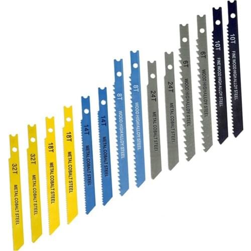 14Pcs Jigsaw Blades Set Assorted U Fitting Metal Plastic Wood For Black Decker Jigsaw Blades Wood Woodworking Tools Cutting