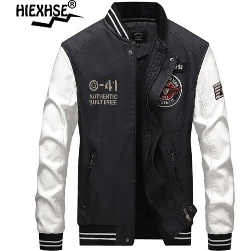 New Leather Jacket Men Bomber Jacket Motorcycle Stand Collar Fleece Male Jacket Winter Coats Autumn Comfort High Quality M-4XL