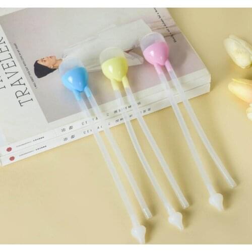 New 1Pcs Infant Solid Color Care Safety Nose Cleaner Vacuum Suction Nasal Aspirator Material Soft And Safety