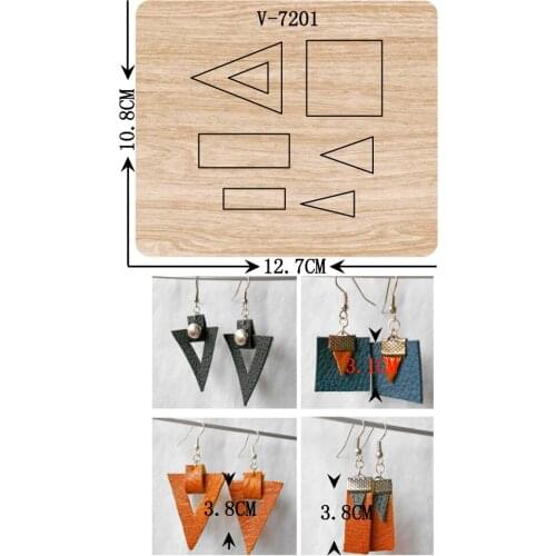 New Earrings, pendants wooden dies cutting dies for scrapbooking Multiple sizes V-7201