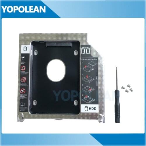 New SATA 3.0 9.5mm 2nd HDD Caddy HDD Enclosure Optibay SSD Case For Macbook Pro 13" 15" 17" A1278 A1286 A1297 A1342 2009-2012