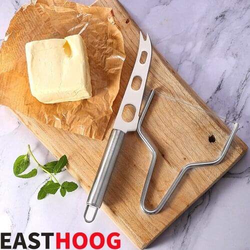 Stainless Steel Cheese Butter Knife Slicer Cutter Set With Fork Tip Serrated Nonstick Cheese Butter Cutter for Home Kitchen
