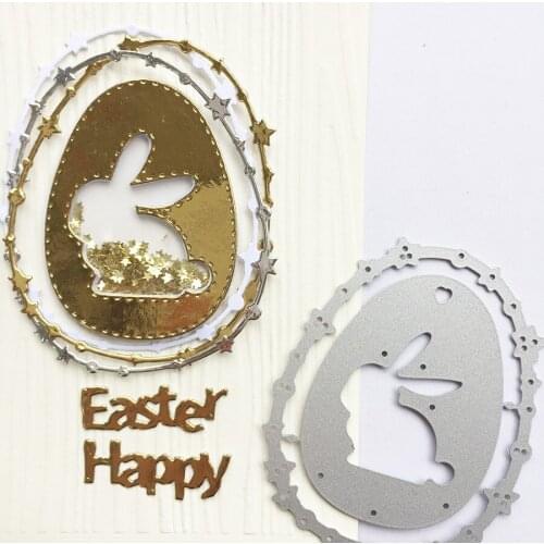 Easter Cutting Dies Eggs Rabbit DIY Scrapbooking Embossing Metal Carbon Steel Dies Gifts Paper Cards Decorative Crafts