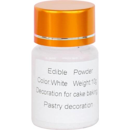 10g White Color Edible Food Powder for Decorating Chocolate Cake Arts Food Decoration Fondant Natural Pearl Pigment