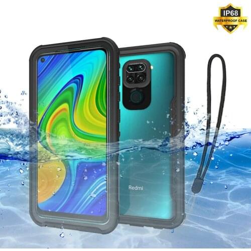 360 Full Shockproof Waterproof Case for Xiaomi Redmi Note 9 Case 360 Full Protection Outdoor Snowproof Cover for Skiing Fishing