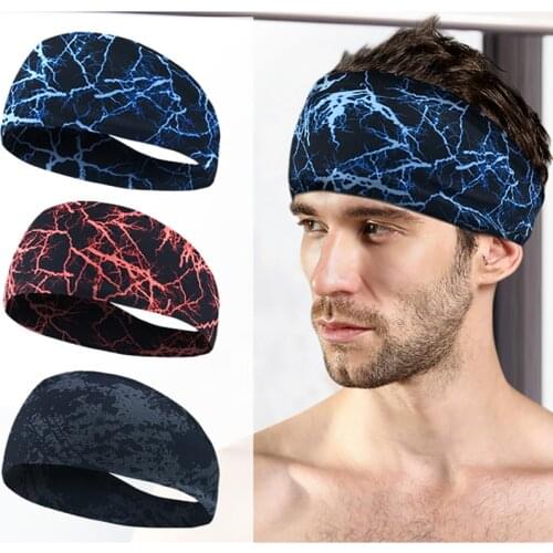 Athletic Lyca Absorbent Cycling Yoga Sport Sweat Workout Headband for Men Sweatband Women Yoga Hair Bands Head Sweat Bands