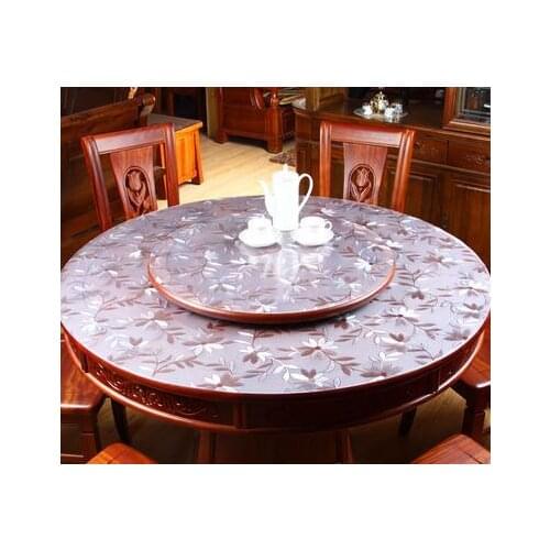 1.5mm 60cm-160cm Customization made Transparent Matte plastic PVC tablecloths soft glass pvc table covers crystal waterproof
