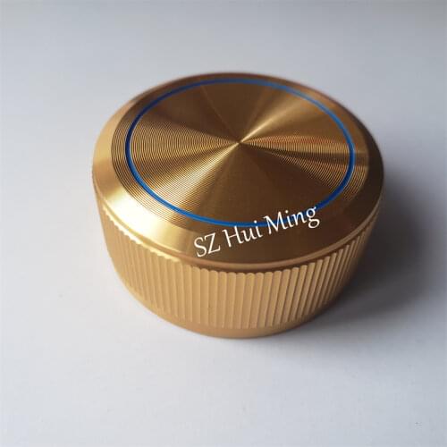 1pcs aluminum knob potentiometer knob 38*17*6mm knob silver Shaped stripes cap Audio amplifier decoder volume adjustment knob