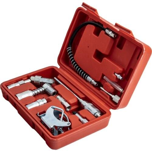 Lubrication Grease Gun Aid Hoses Couplers 360 Degree Swivel Adapter Multi Function