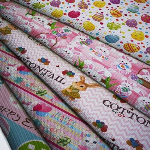 Easter Day Bullet Texture Liverpool Fabric 50cm*140cm Cartoon Printed For Dress Stretch Fabric Knit Fabric For Hair Band L 9770
