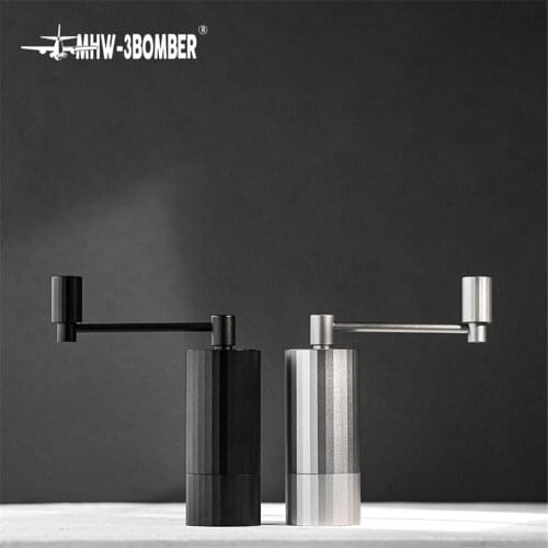 High quality Aluminum Manual Coffee grinder Stainless steel Burr grinder Mini Coffee Milling 402SUS Coffee Accessories
